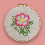 RSN A Year in Flowers: June - Rose Embroidery Kit by Natalie Rowe