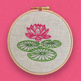RSN A Year in Flowers: July - Waterlily Embroidery Kit by Natalie Rowe