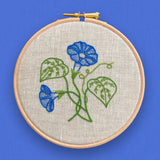 RSN A Year in Flowers: September - Morning Glory Embroidery Kit by Natalie Rowe