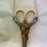Victorian Style Pewter and Gold plated Chatelaine