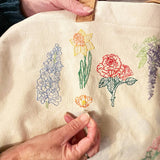 Stitch Your Flowers Tote Bag