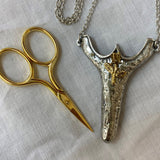 Victorian Style Pewter and Gold plated Chatelaine