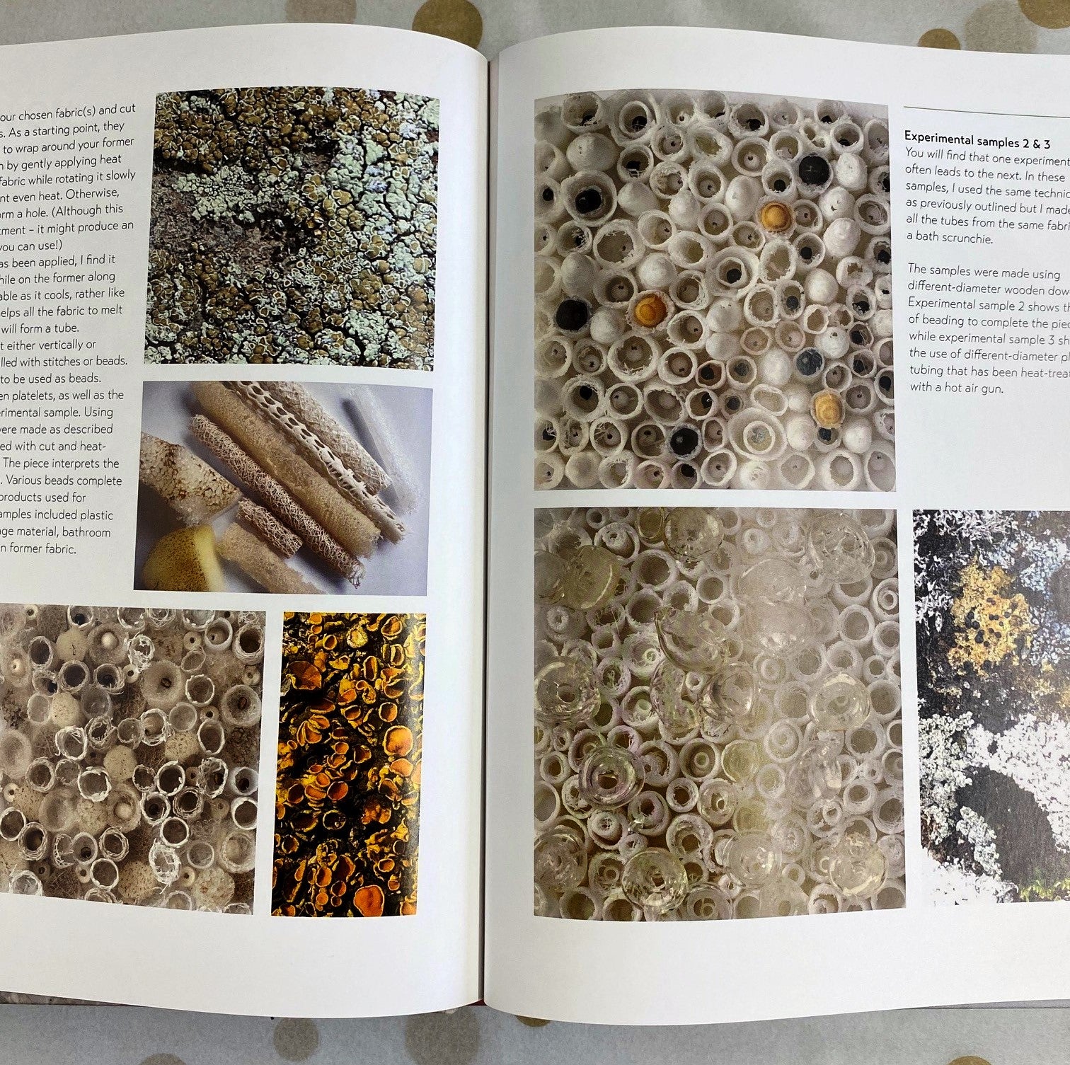 Textures From Nature in Textile Art by Marian Jazmik example page