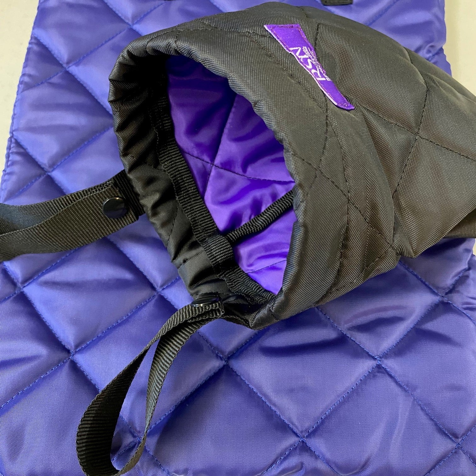 RSN Quilted Work Bags open angle