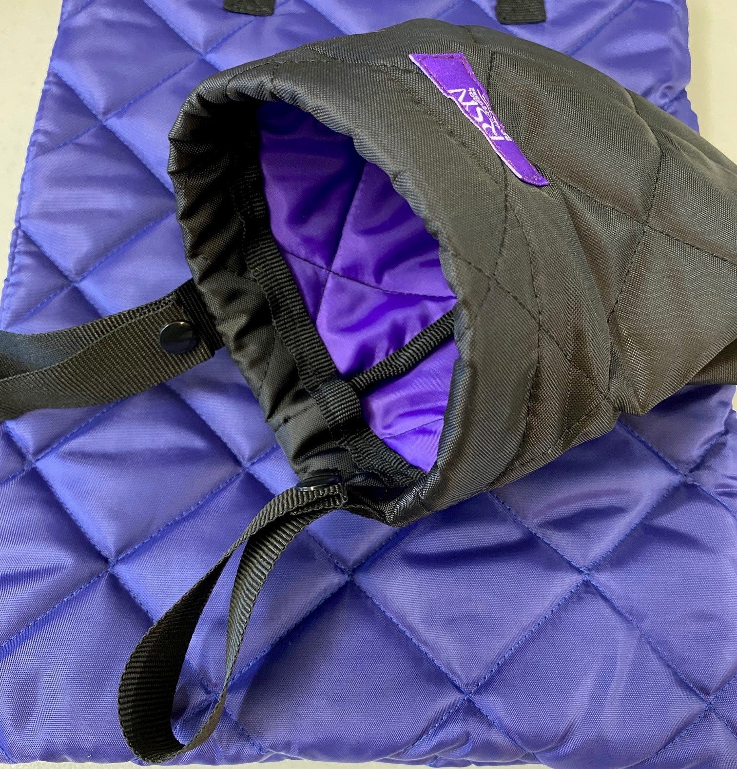 RSN Quilted Work Bags open angle