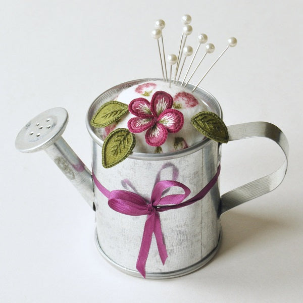 Embroidery Kits watering can pin cushion